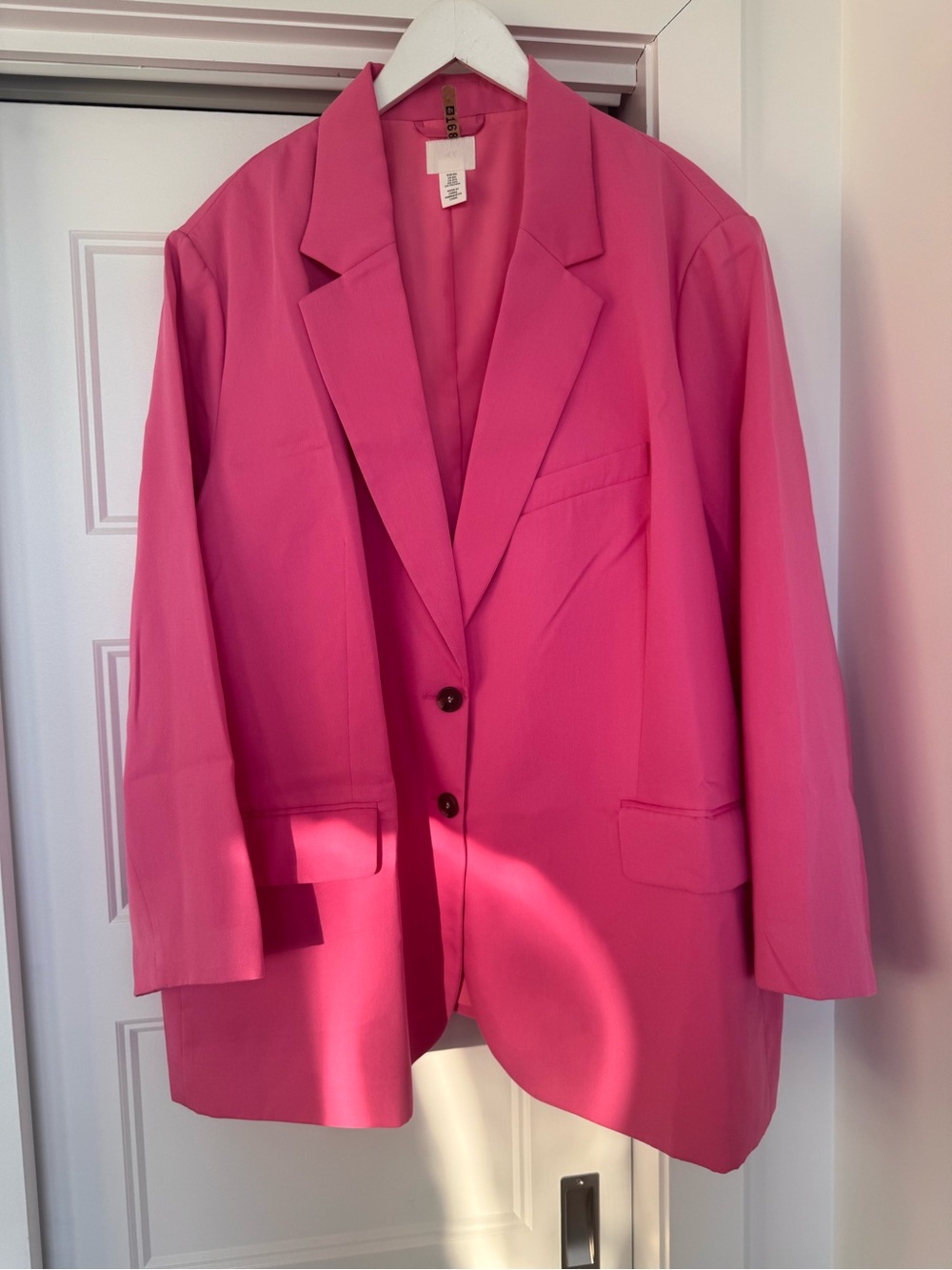 H&M Bright Pink Oversized Blazer